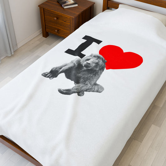 I Love Cindy Plush Blanket (black I)