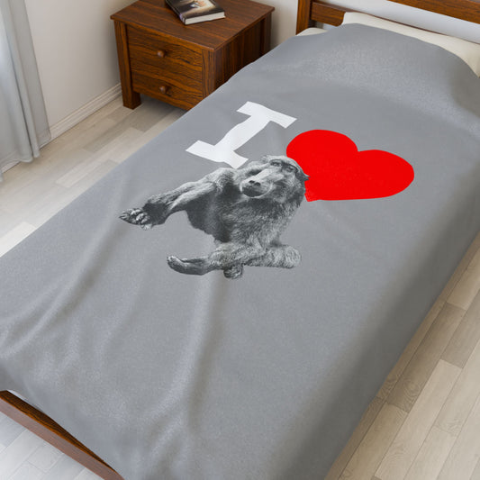 I Love Cindy Plush Blanket (white I)