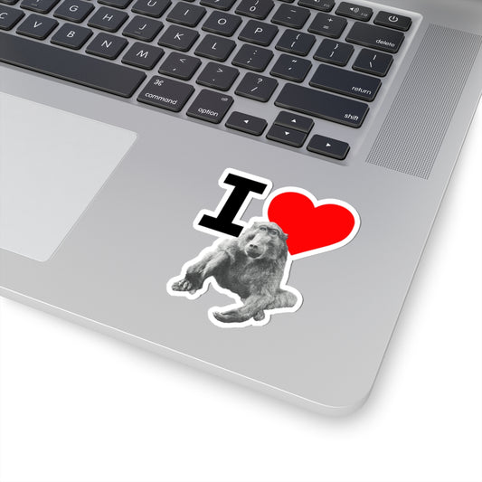 I Love Cindy Vinyl Sticker (black I)