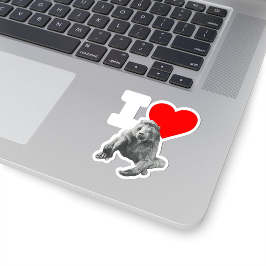 I Love Cindy Vinyl Sticker (white I)